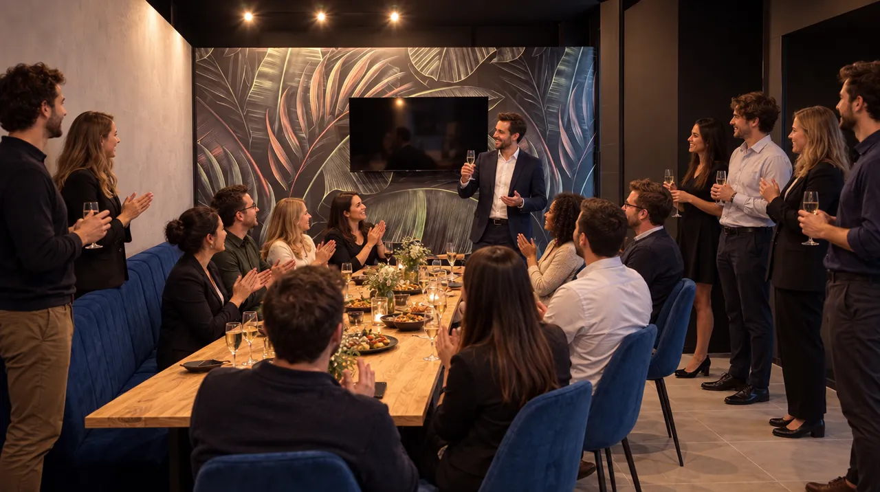 Rede beim Firmenevent im Pub&Go Prenzlauer Berg