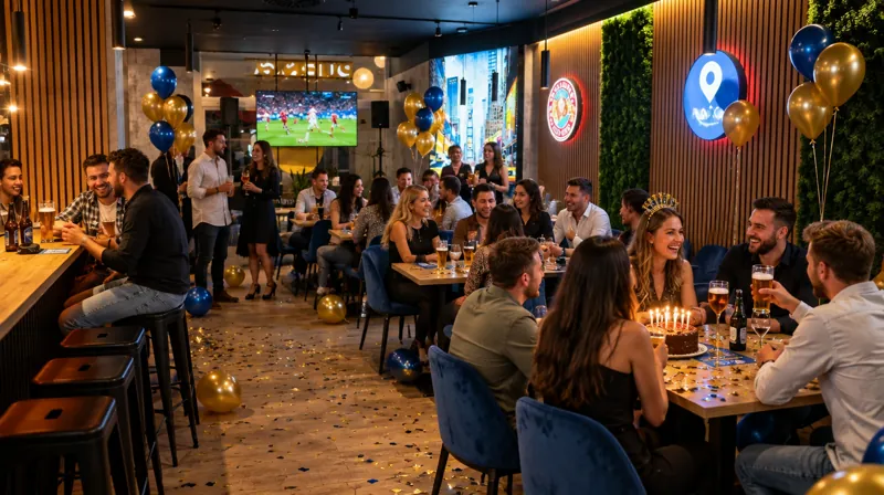 Geburtstagsfeier mit Ballons in der Bar