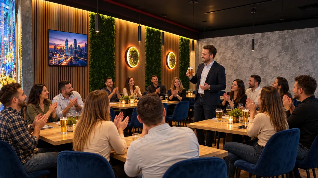 Rede beim Firmenevent im Pub&Go