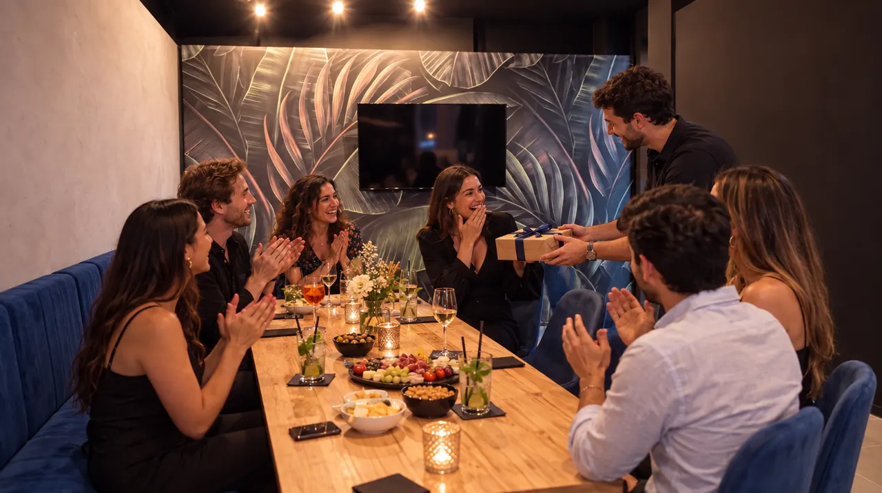 Geschenkübergabe an der Tafel im Pub&Go Prenzlauer Berg
