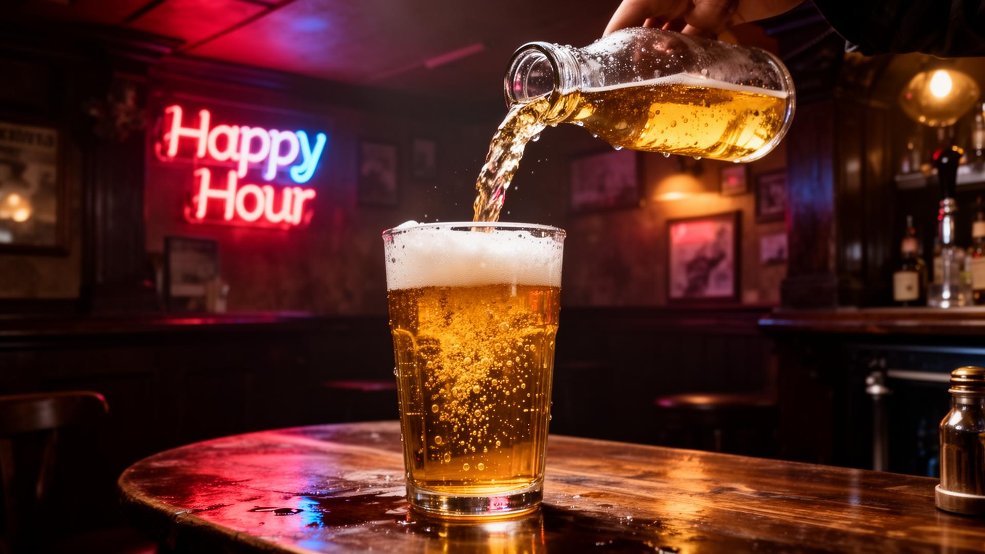 Eiskaltes Bier wird gezapft